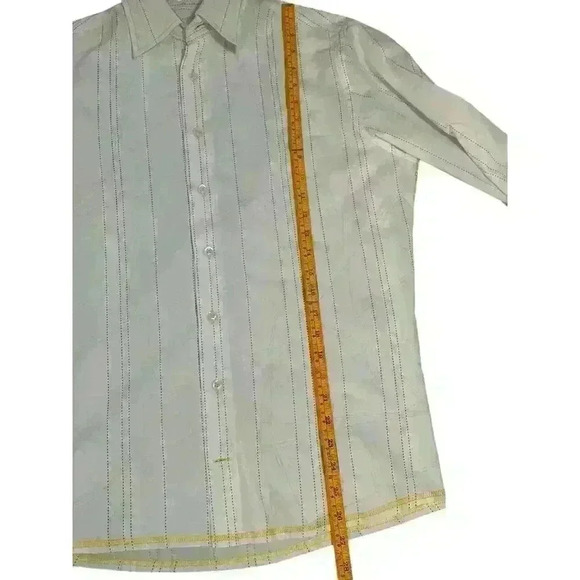 GEORG ROTH- White Long Sleeve Buttoned Shirt/froral Print Contrast Cuff/Collar S - Picture 4 of 6